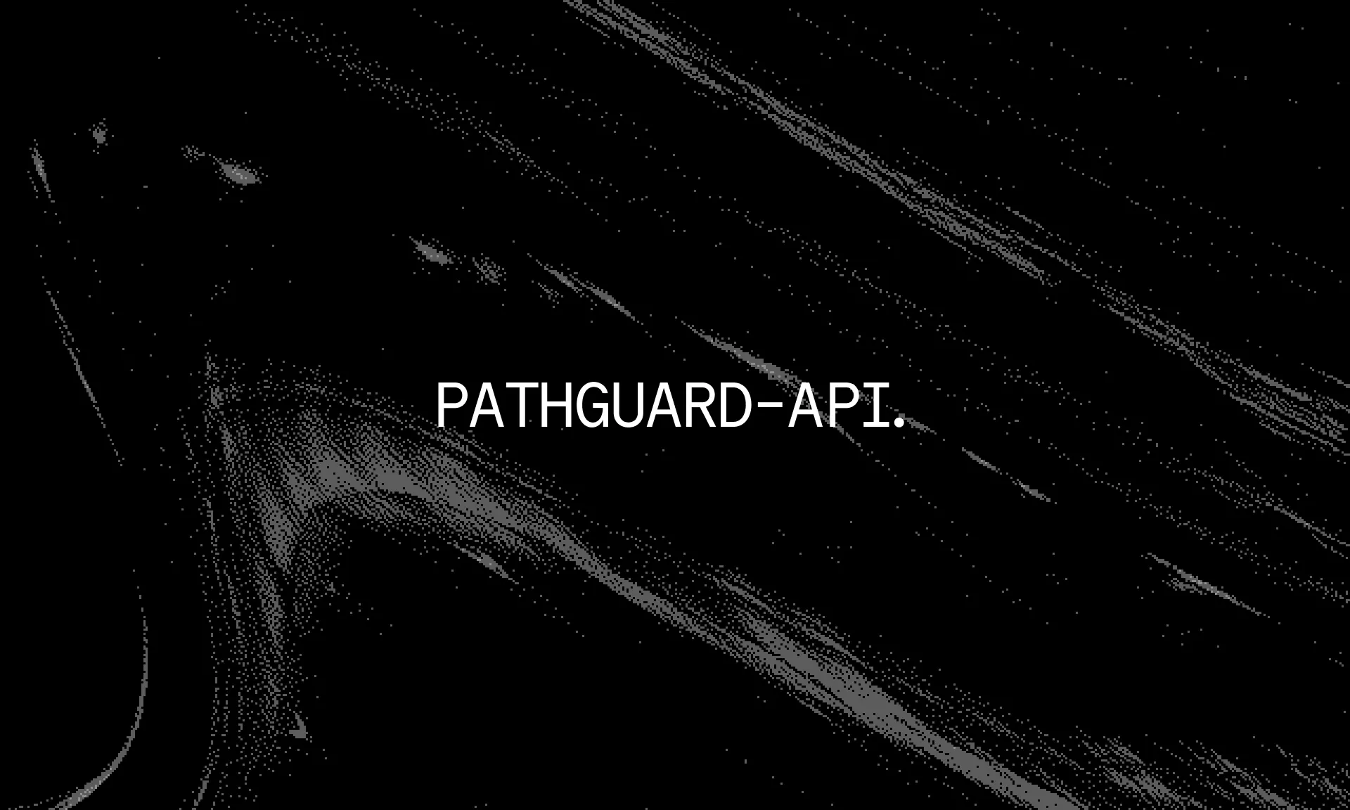 The PathGuard API banner, the project name in white capitals on a black background.