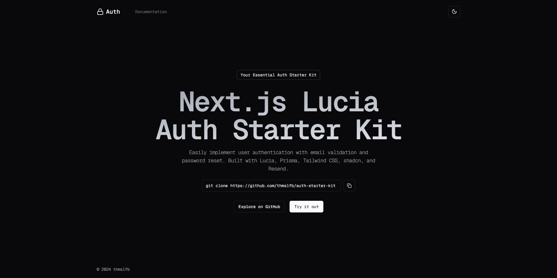 Auth Starter Kit project image